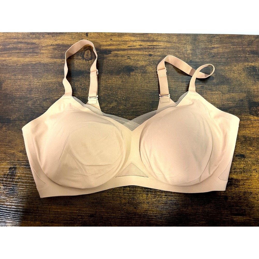 Honeylove Crossover Bra Sand Beige Wireless Seamless Support Size 1X LWBR0302 - Picture 7 of 10